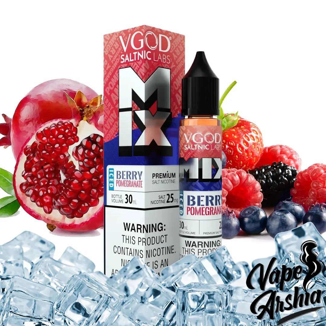 Berry-Pomegranate-Iced-Vgod-Saltnic.webp سالت انار بری یخ ویگاد | Berry Pomegranate Iced Vgod - Image 1
